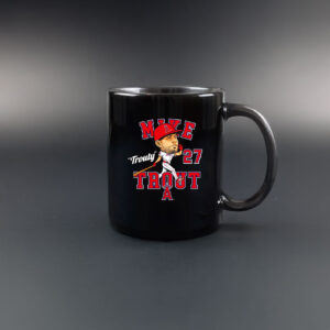 Mike Trout Los Angeles Angels Trout 27 hometown caricature Mug