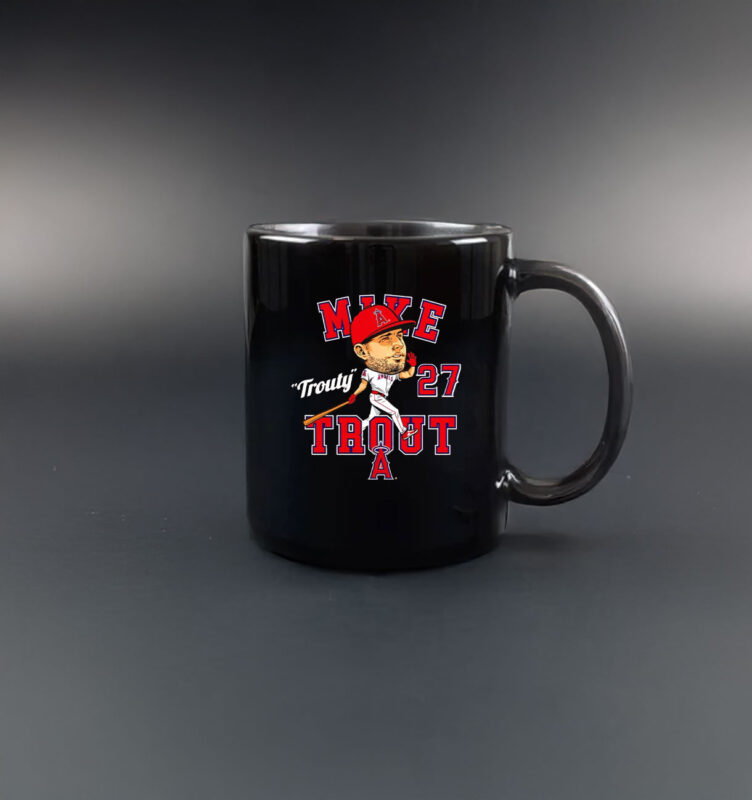 Mike Trout Los Angeles Angels Trout 27 hometown caricature Mug