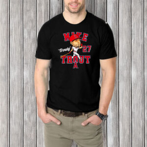 Mike Trout Los Angeles Angels Trouty 27 hometown caricature T-shirt