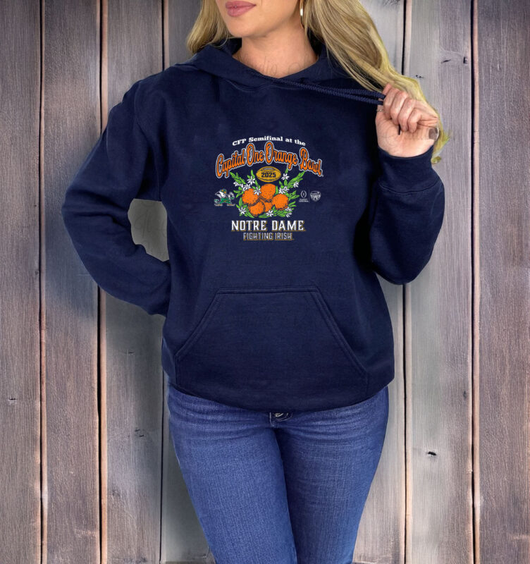 Notre Dame Fighting Irish CFP Orange Bowl 2024-25 Navy T-Shirt