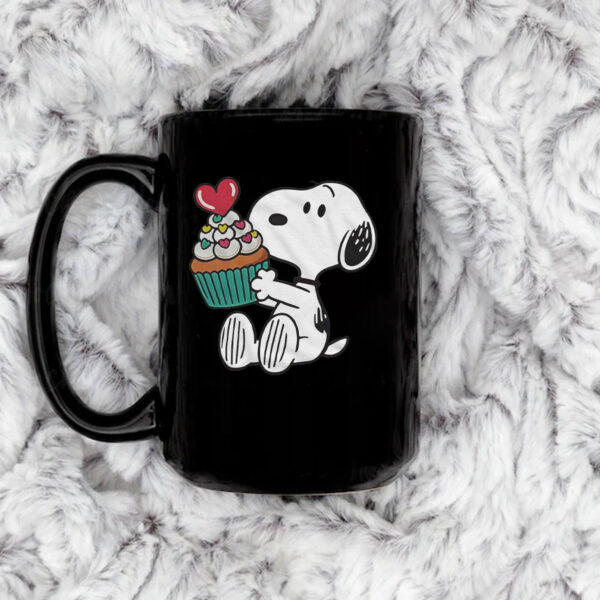 Snoopy Heart Cupcake Mug