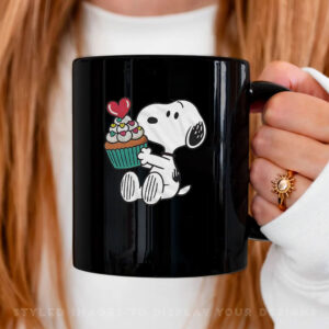 Snoopy Heart Cupcake Mug