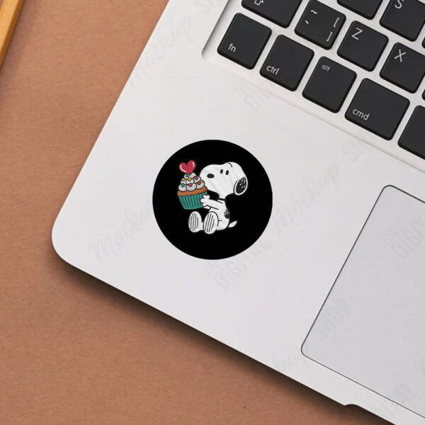 Snoopy Heart Cupcake Sticker