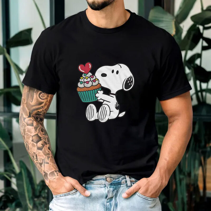 Snoopy Heart Cupcake T-Shirt