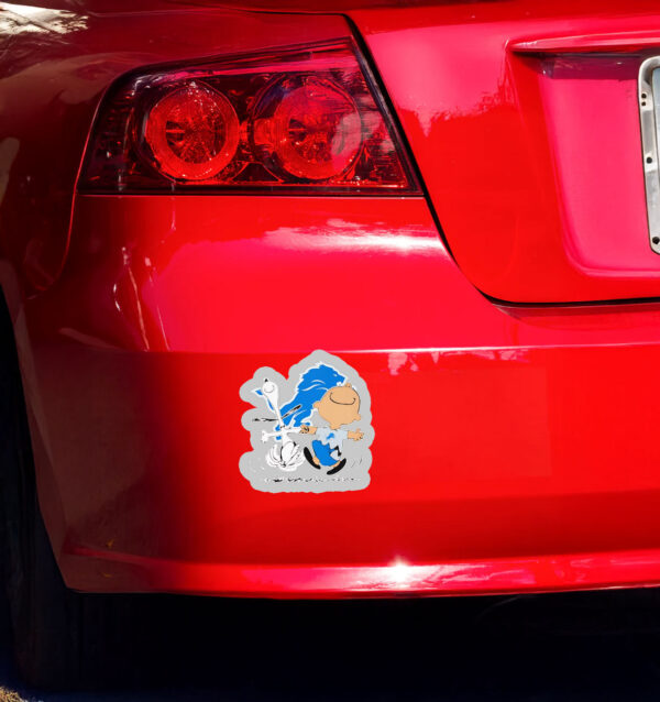 Snoopy and Charlie dancing Detroit Lions Sticker