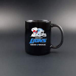 Snoopy hug Detroit Lions forever win or lose Mug