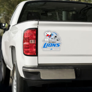 Snoopy hug Detroit Lions forever win or lose Sticker