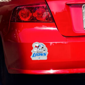 Snoopy hug Detroit Lions forever win or lose Sticker