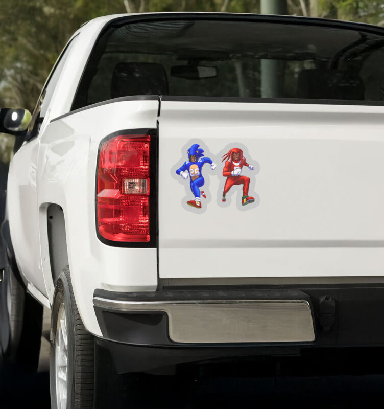 Sonic and Knuckles Detroit Lions Sticker