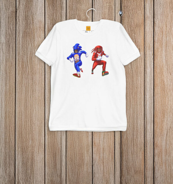 Sonic and Knuckles Detroit Lions T-Shirt