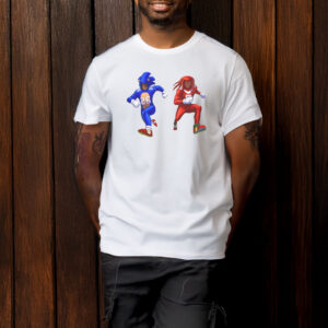 Sonic and Knuckles Detroit Lions T-Shirt