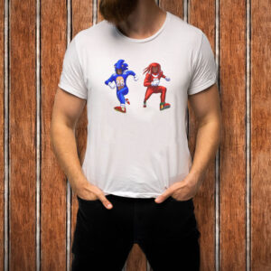 Sonic and Knuckles Detroit Lions T-Shirt