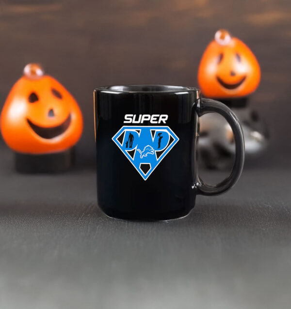 Super dad Detroit Lions logo Mug