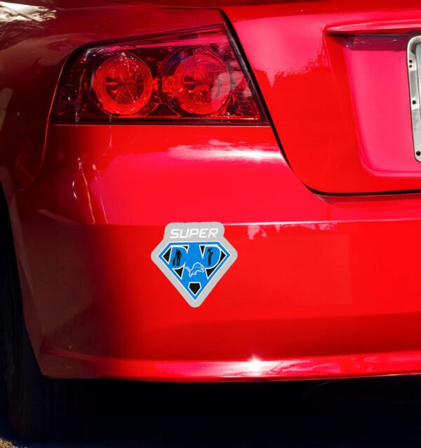 Super dad Detroit Lions logo Sticker