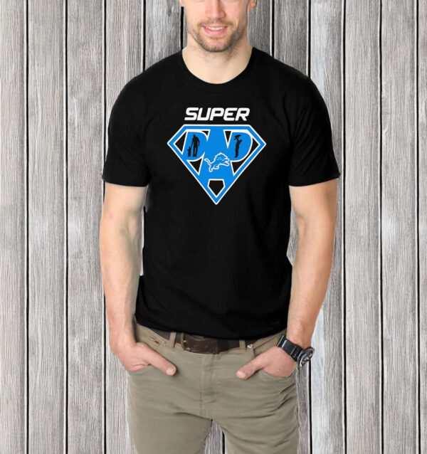 Super dad Detroit Lions logo T-shirt