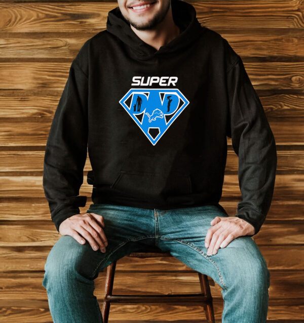 Super dad Detroit Lions logo T-shirt