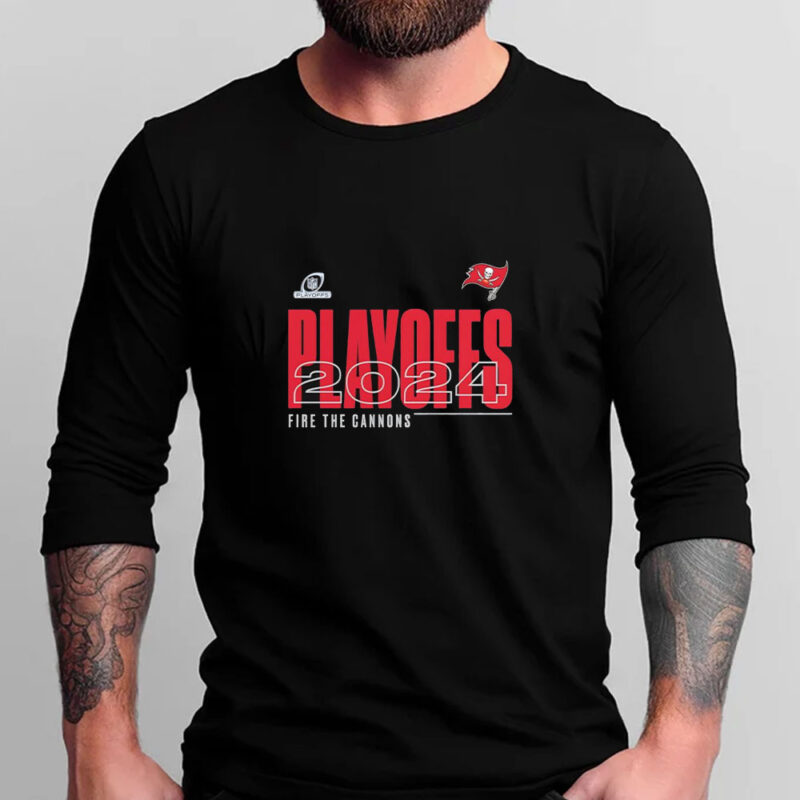 Tampa Bay Buccaneers 2024 NFL Playoffs Fire the cannons T-shirt