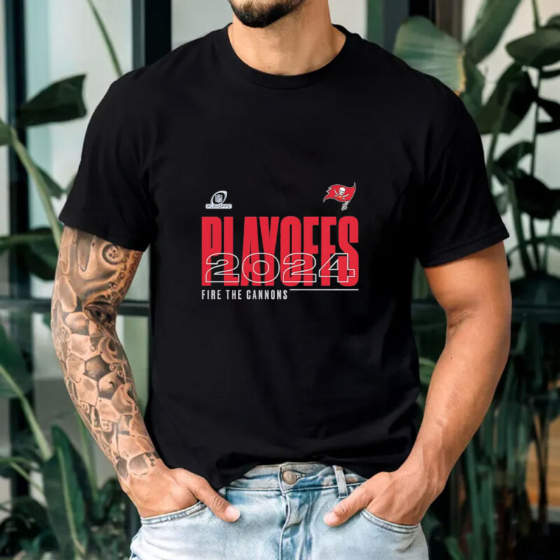 Tampa Bay Buccaneers 2024 NFL Playoffs Fire the cannons T-shirt