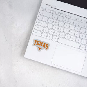 Texas Shirt Women Men Kids State Of Texas Orange Text Sticker