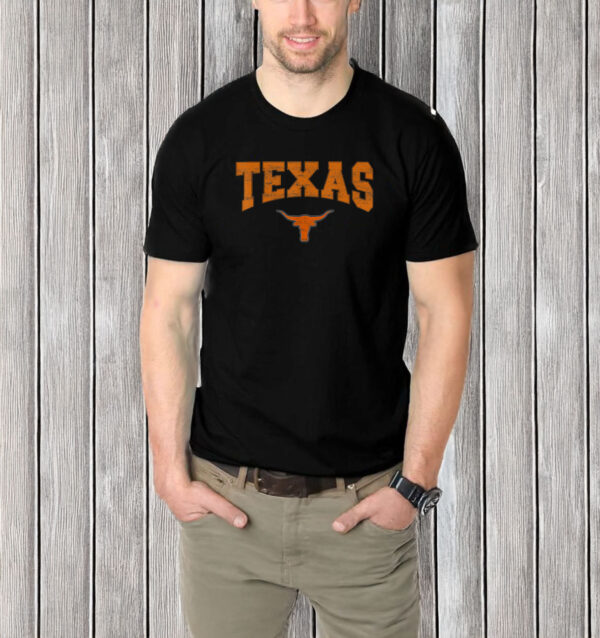 Texas Shirt Women Men Kids State Of Texas Orange Text T-Shirt