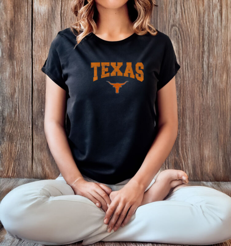 Texas Shirt Women Men Kids State Of Texas Orange Text T-Shirt