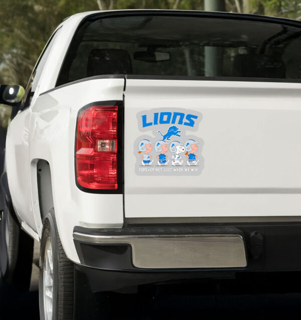 The Peanuts Detroit Lions forever not just when we win Sticker