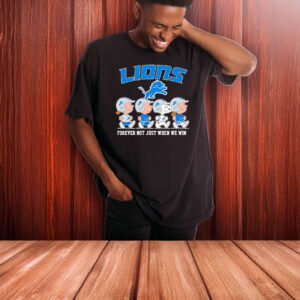 The Peanuts Detroit Lions forever not just when we win T-shirt