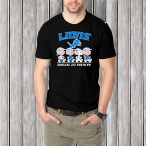 The Peanuts Detroit Lions forever not just when we win T-shirt