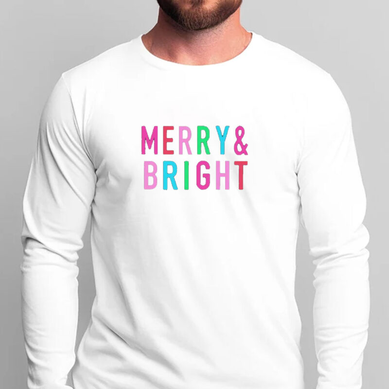 Vintage Merry Bright Christmas Washed T-Shirt